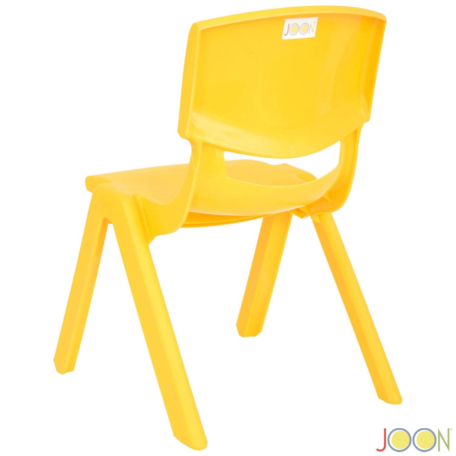 ShopBobbys - Wholesale Chair - Kids - JOON Stackable Plastic Kids Learning Chairs, Yellow, 20.5x12.75X11 Inches, 2-Pack (Pack of 2)3