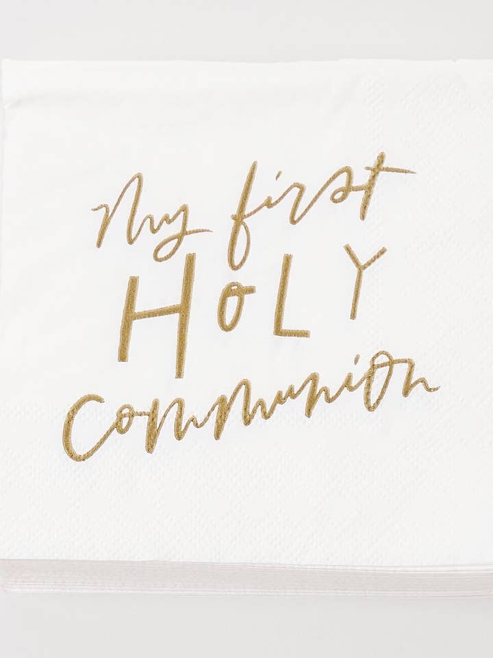My First Holy Communion Cocktail Napkins | Catholic Party for wholesale by Be A Heart