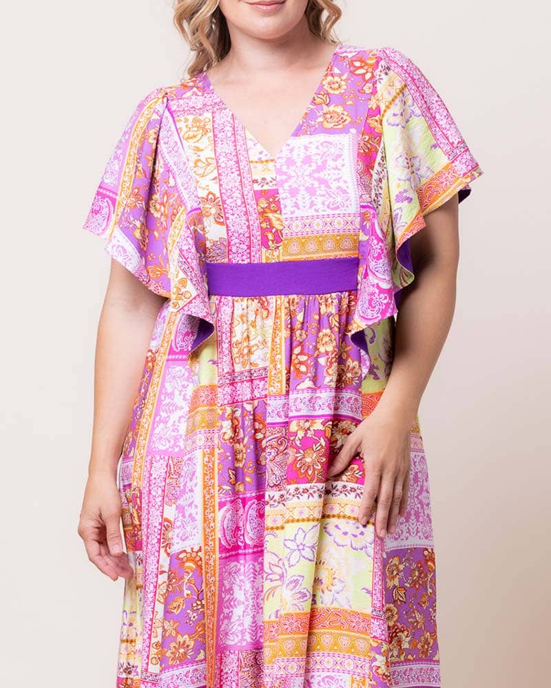 Kiyonna - Venta al por mayor Vestido - Mujer - Vestido largo estilo bohemio Mediterranean Breeze, talla grande9