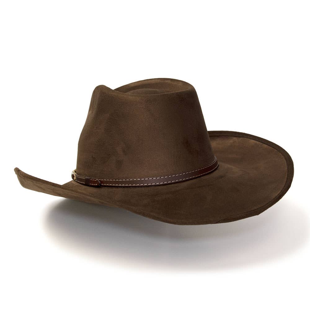 Western Express - Vendita all'ingrosso Cappello da cowboy - Unisex - Cappello Western in Camoscio con Fronte a Pizzico e Fascia con Perline2