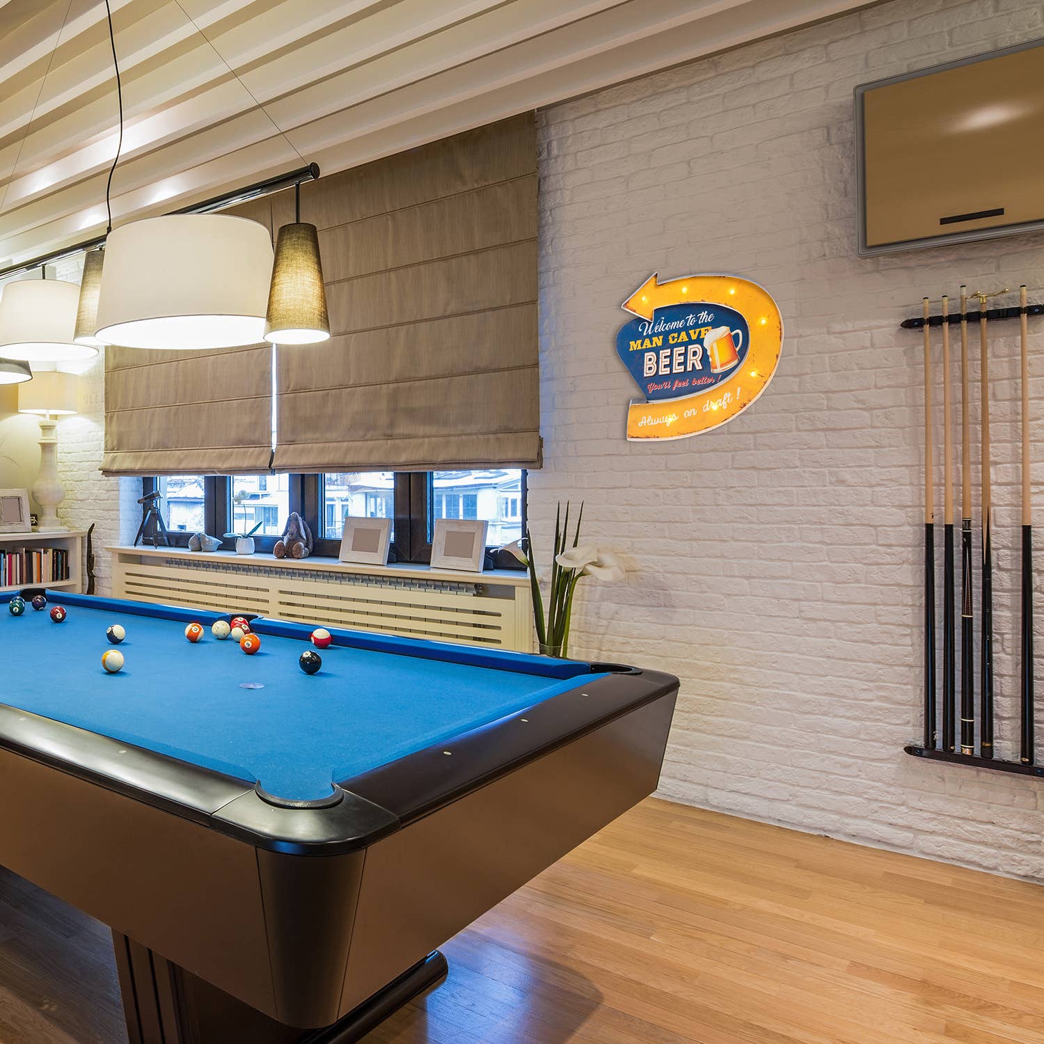 BeyBerk International - Vendita all'ingrosso Cartelli - Insegna da parete in metallo con led "Man Cave"1