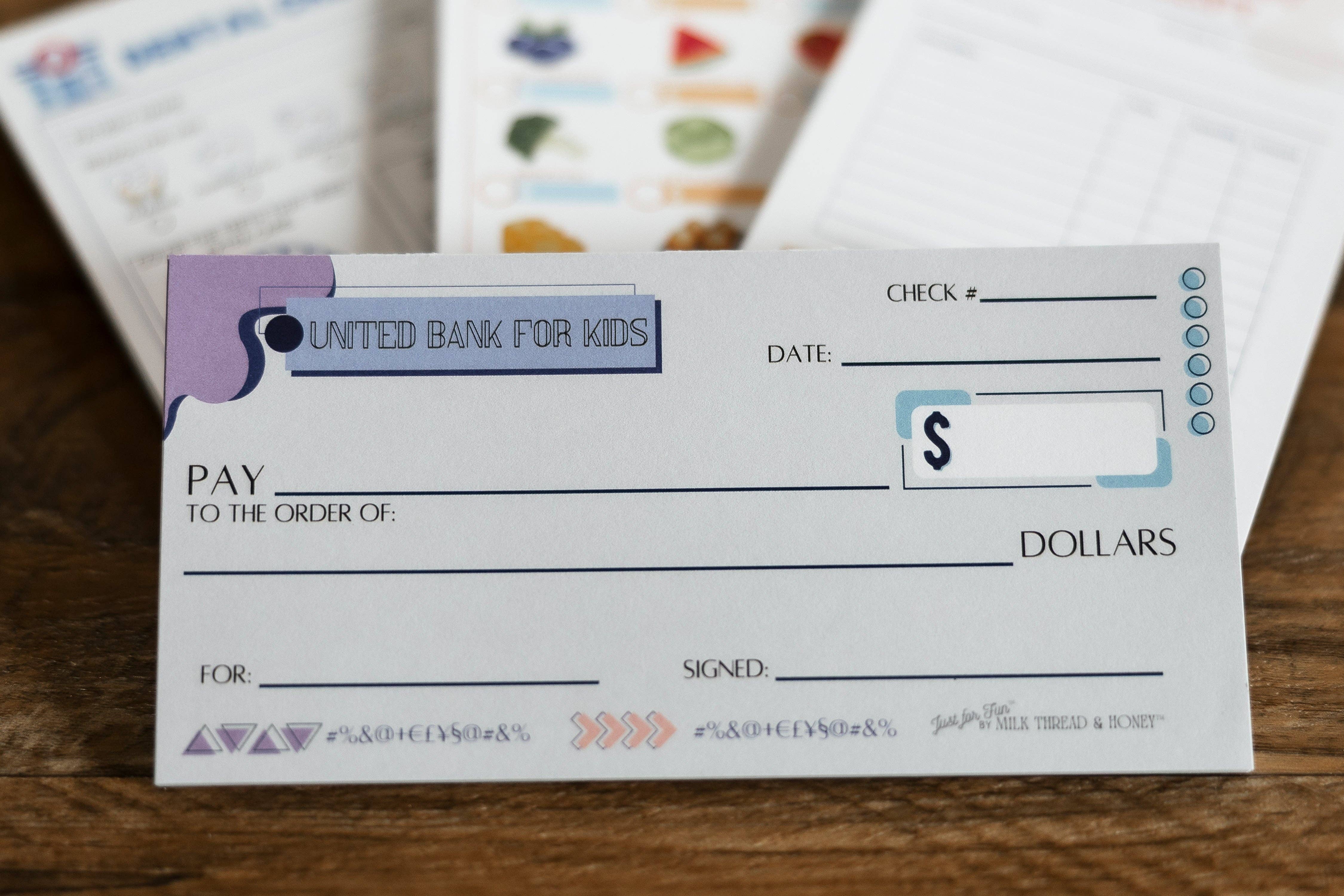 Milk Thread and Honey - Wholesale Notepad - Doctor, Vet, Restaurant, Boarding Pass and Checks - Set of 8 Pretend Play Notepads4