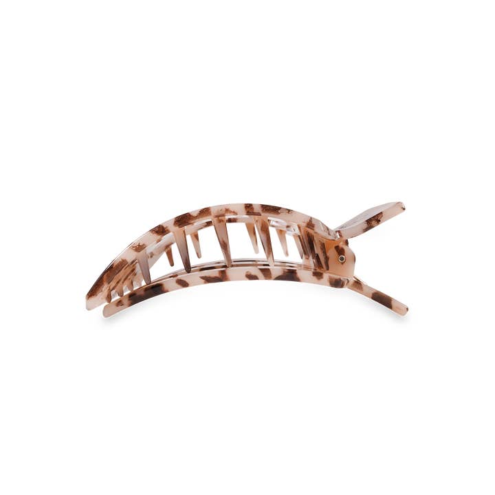 TELETIES - Wholesale Hair Clip - Women's - Square Flat Hair Clip | Med. | Blonde Tortoise