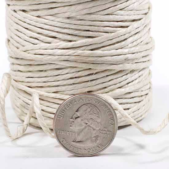 Factory Direct Craft - Vente Ruban – emballage cadeau - Corde en jute organique ivoire blanc cassé - Bobine de 75 yards2
