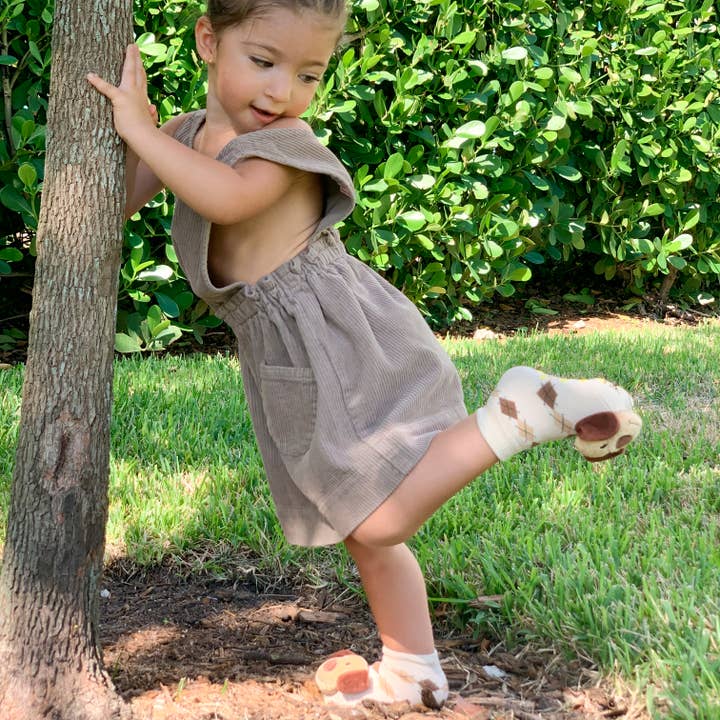 Boogie Toes - Wholesale Socks - Baby - Brown Dog Boogie Toes Rattle Socks1