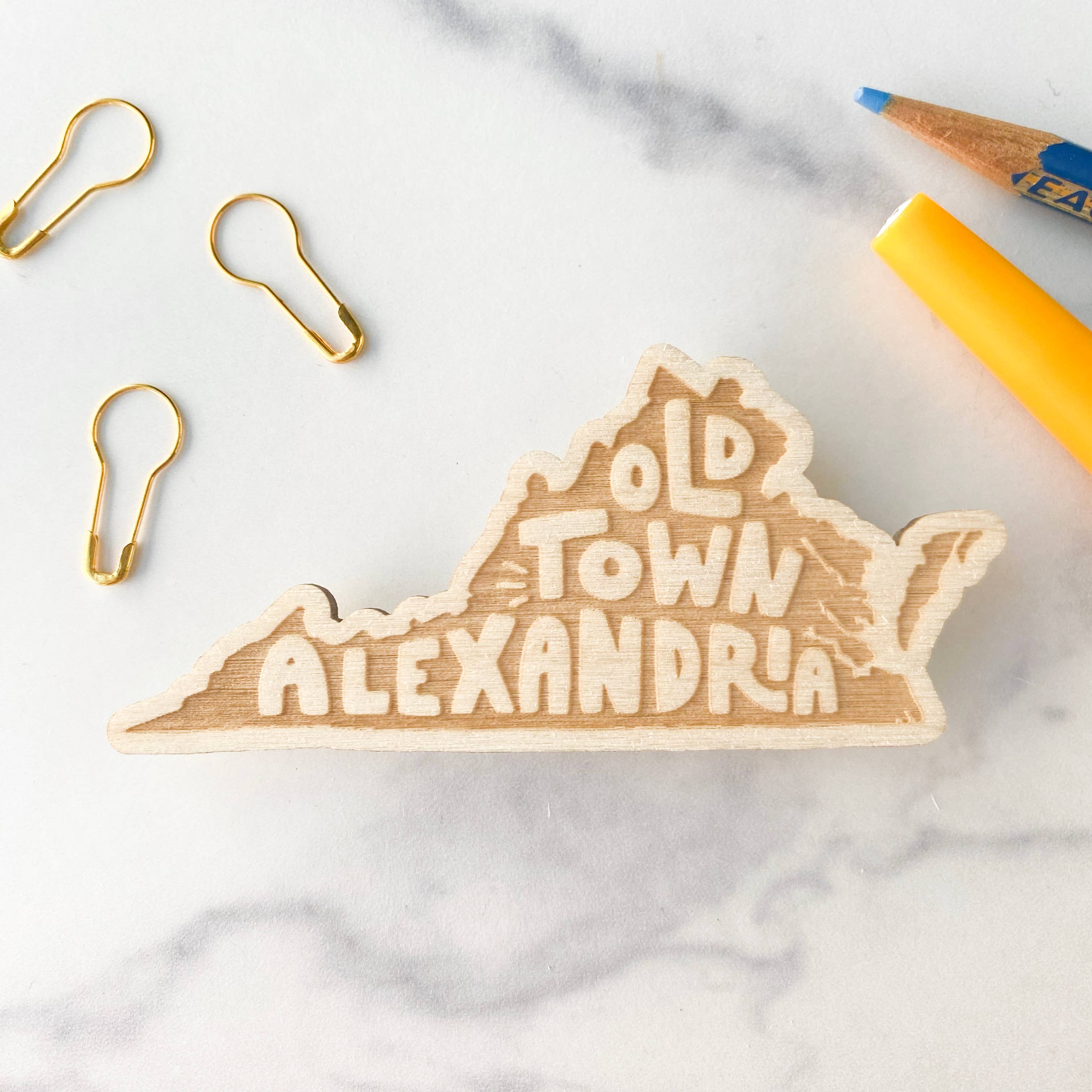 Billie Claire Illustration (Handmade) - Wholesale Magnet - Custom City-Specific Wood Magnets3