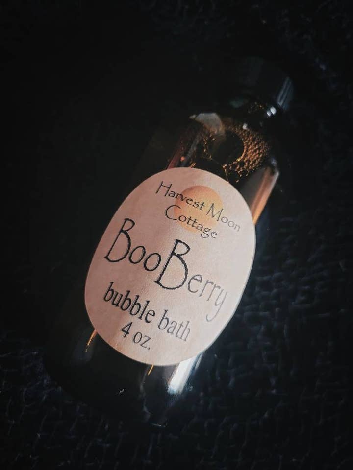 Booberry Bubble Bath for wholesale by Harvest Moon Cottage Bath and Body
