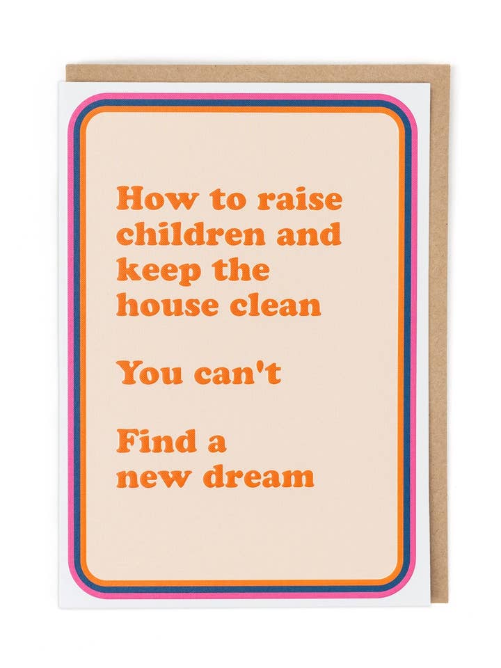 GARDER LA MAISON PROPRE pour la vente par Cath Tate Cards