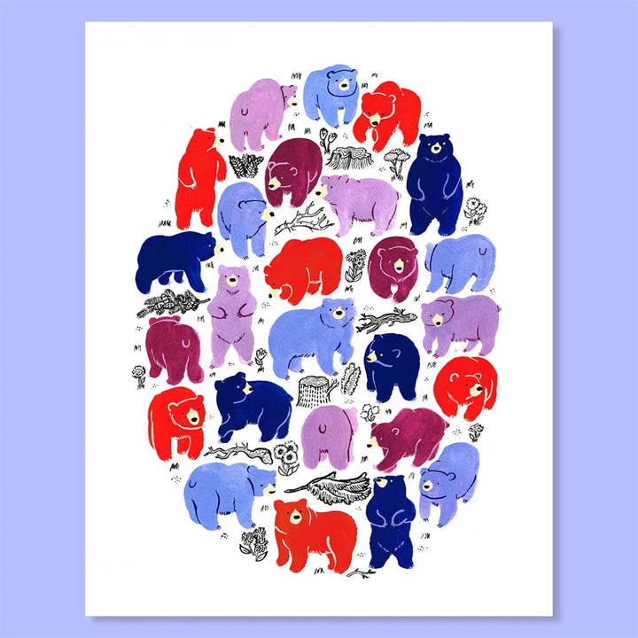 Forage Print for wholesale by Party Mouse Studio