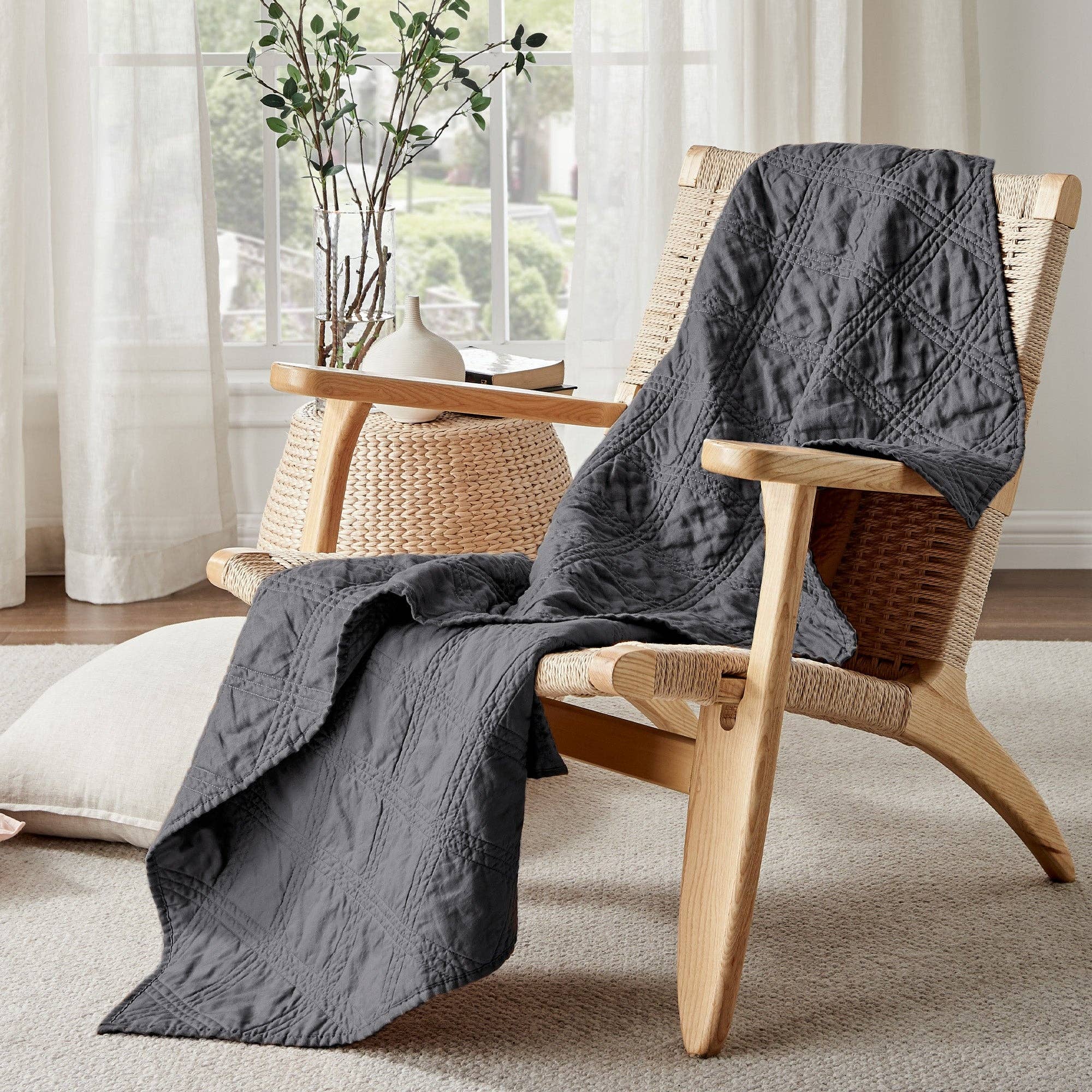 Levtex Home - Wholesale Throw Blanket - Washed Linen Quilted Throw10