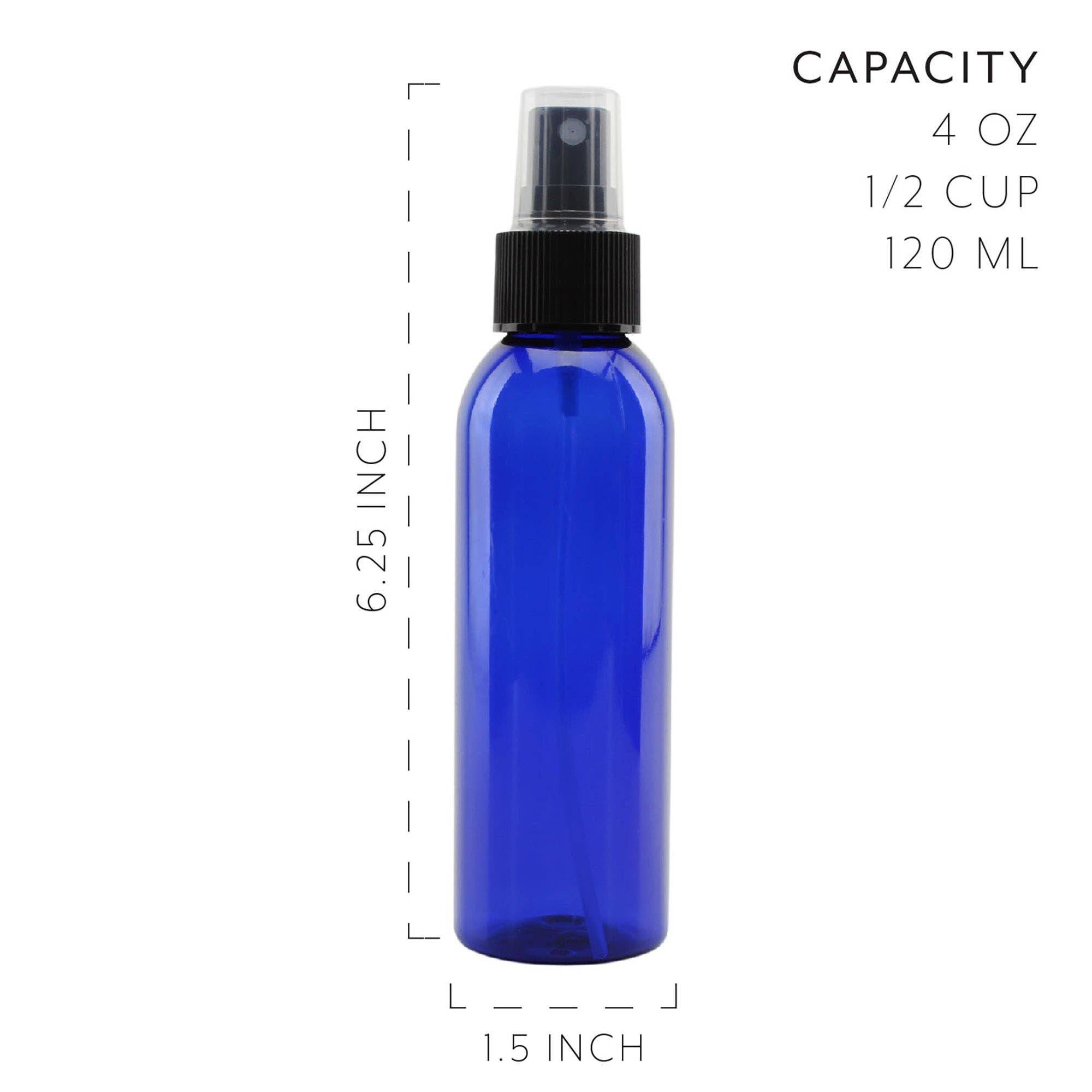 Kurated Korner – wholesale Spray bottle – Cornucopia 4oz Blue Plastic Spray Bottles (6pk)2