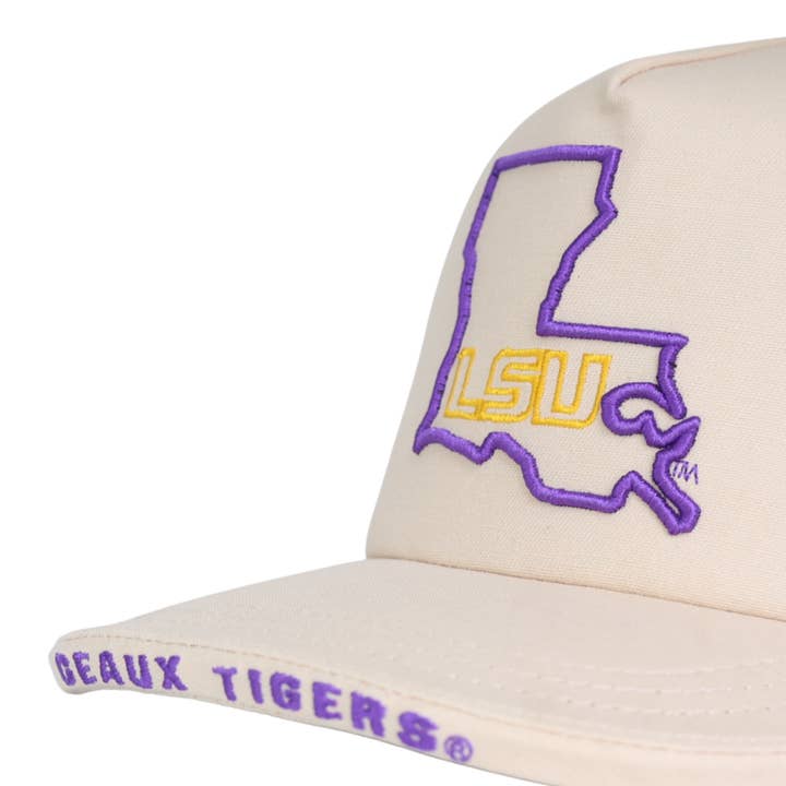 Dyme Lyfe - Wholesale Trucker Hat - Unisex - LSU Tigers Outline Snapback2