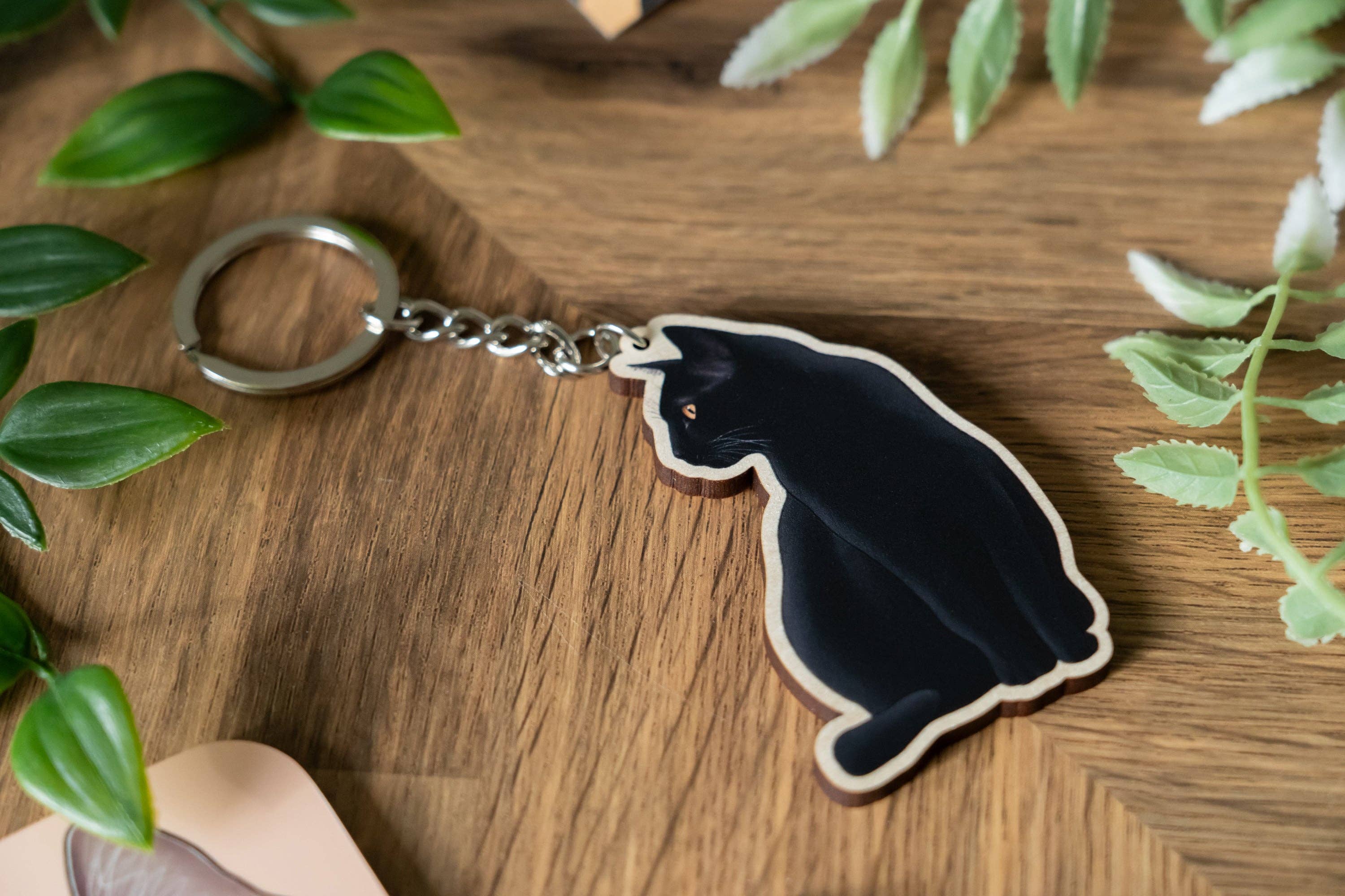 Hayley Jade Design Studio - Wholesale Keychain - Women's - Black Cat Keychain2