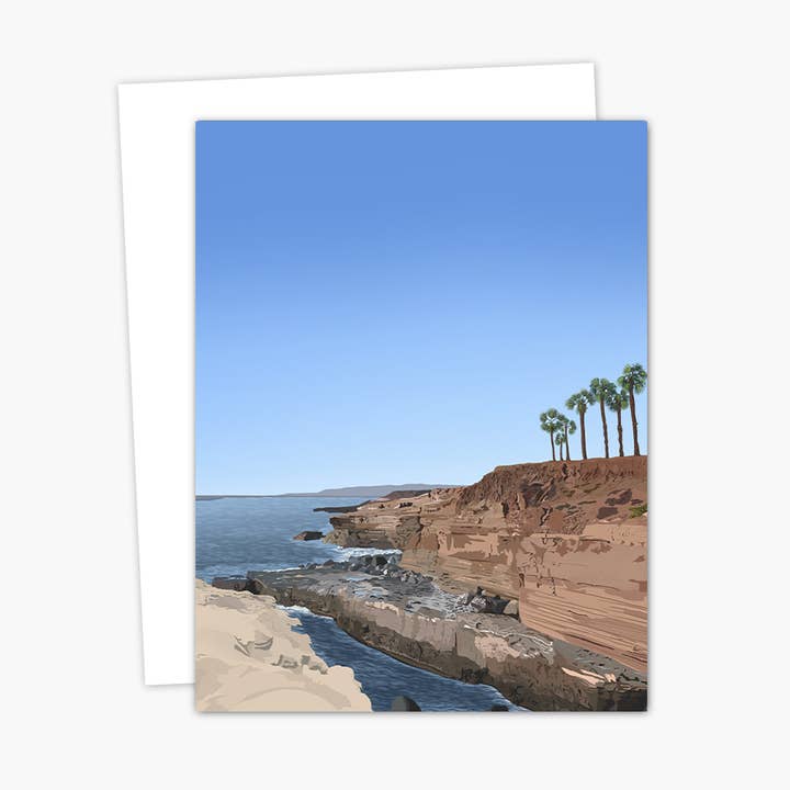 Sunset Cliffs, San Diego | Blank Greeting Card for wholesale by JessBecauseArtCo