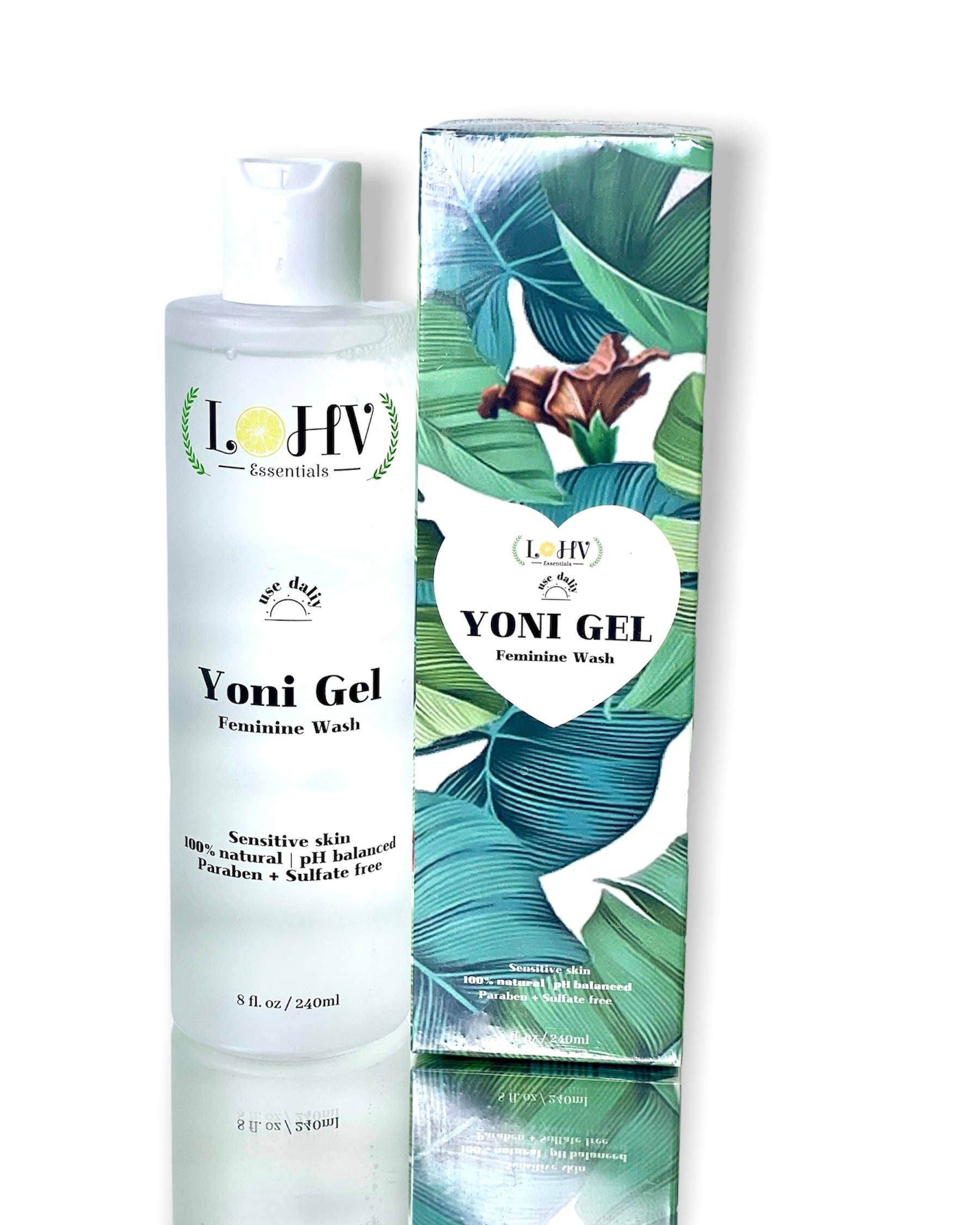 LOHV ESSENTIALS - Wholesale Intimate Cleanser/Wipe - PREMIUM YONI GEL Feminine Wash Eliminate Odor, Cleanse Vulva, Maintain a Healthy pH with Palm Kernel Oil + Aloe Vera Leaf1