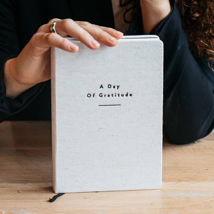 Day of Gratitude Journal Cotton - Self Care Wellness Gift for wholesale by Mål Paper
