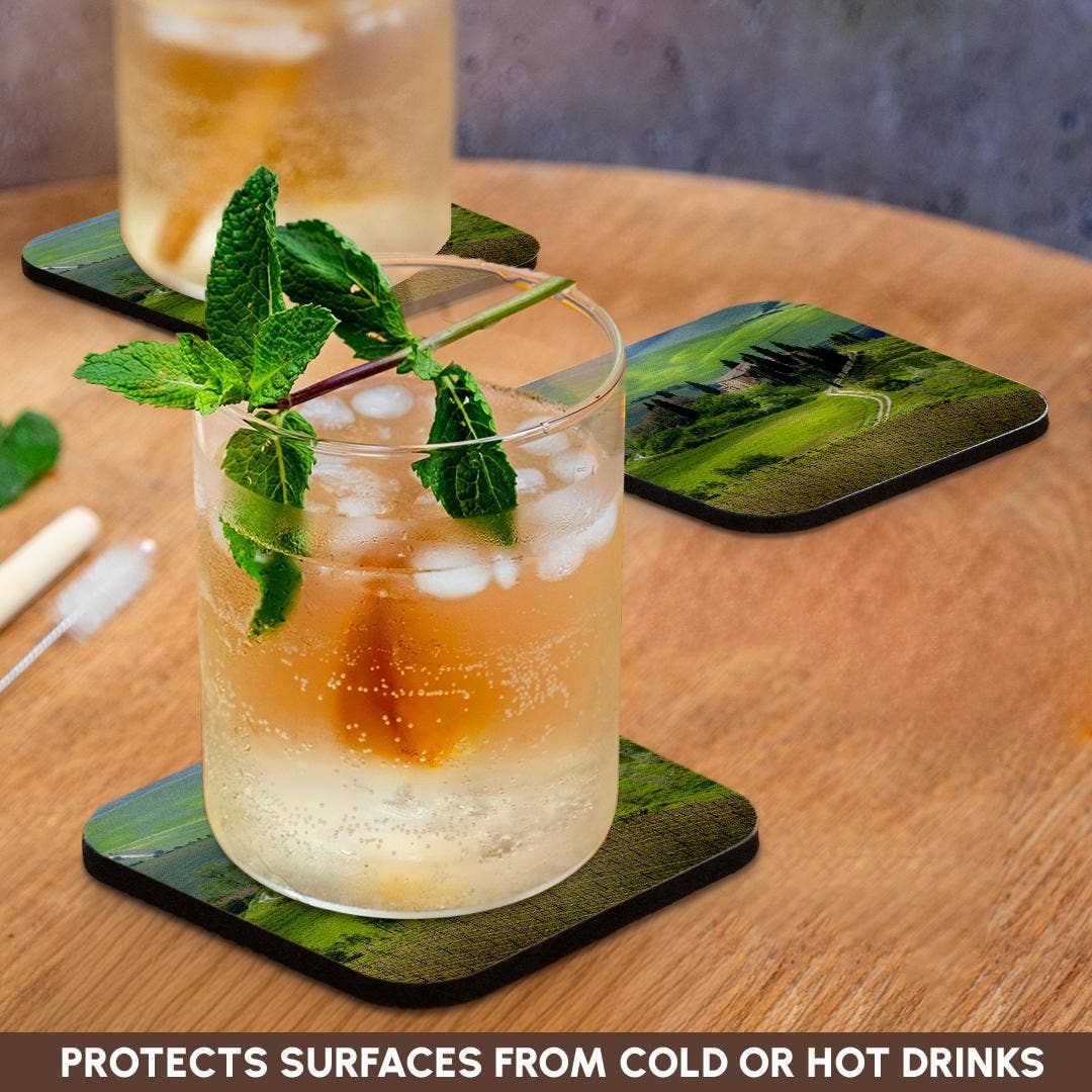 3dRose - Wholesale Coasters - 3dRose, Italy, Val d Orcia. Il Belvedere farmhouse panoramic. , Coaster9