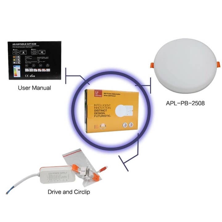 Ledsone - Wholesale Chandelier/Hanging Light - Ultra Thin LED 18 W 6000 K LED Panel Recessed Round Ceiling Spotlight Down Light~252813