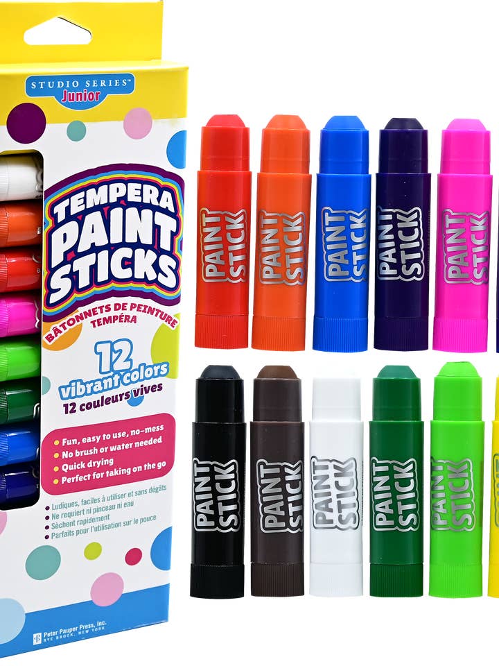 Studio Series Junior Tempera Paint Sticks (set of 12) for wholesale by Peter Pauper Press