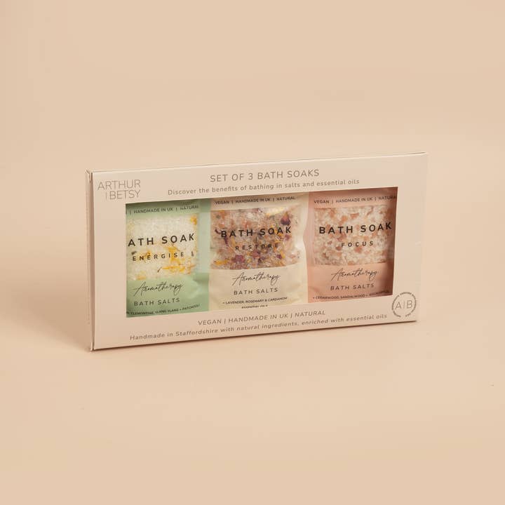 Arthur Betsy - Wholesale Set met bad- en lichaamsproducten - Aromatherapie badzout cadeauset, badzout set, geschenken
