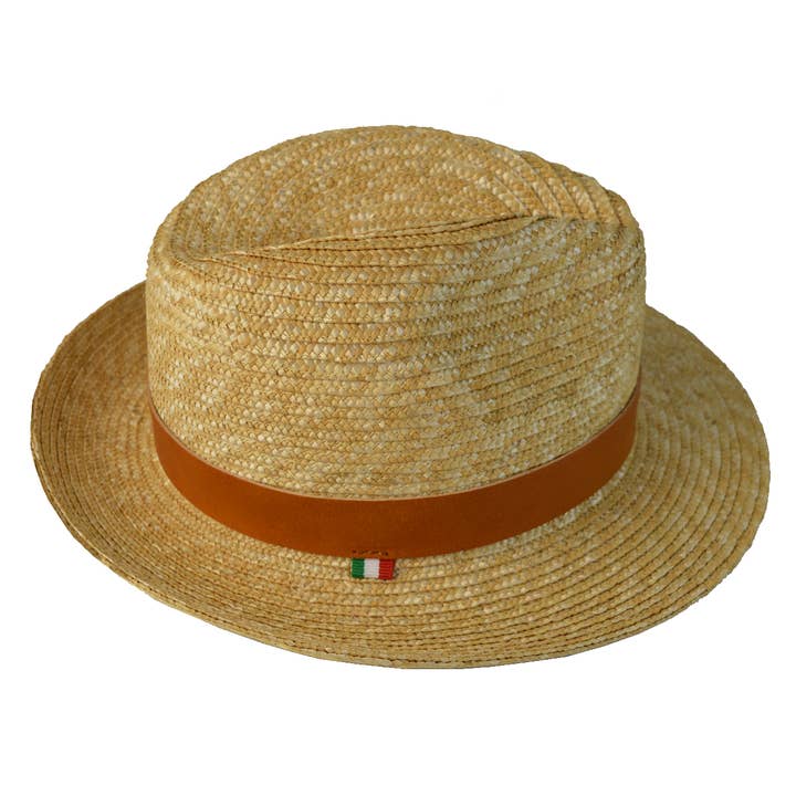 Pratesi - Wholesale Straw Hat - Women's - Cappello Uomo Paglia S204 in Paglia Naturale e Pelle2
