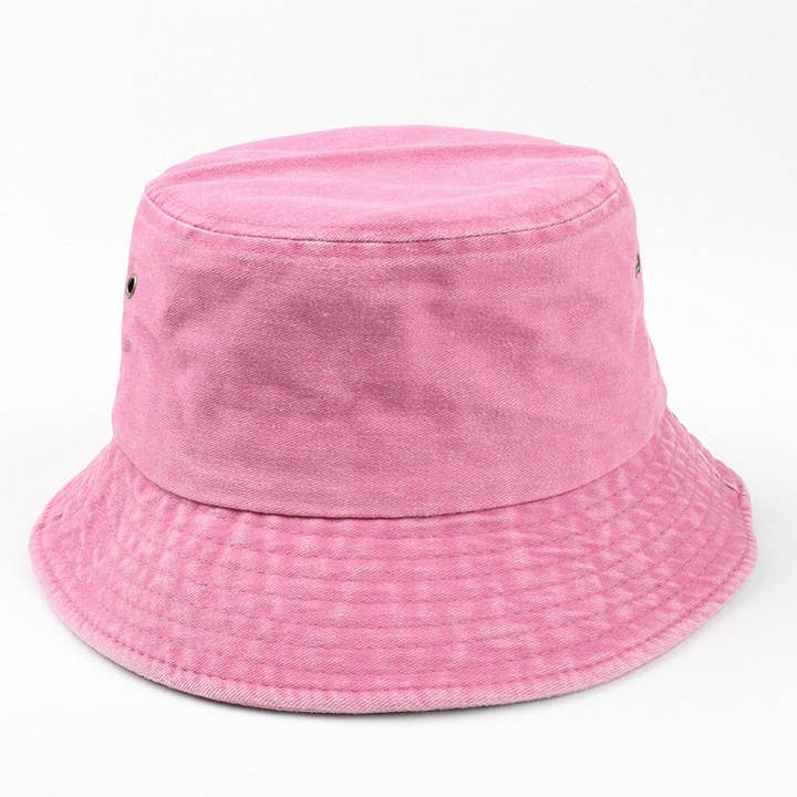 NINEXIS - Wholesale Bucket Hat - Women's - CWAH1510_SOLID COLOR WASH VINTAGE COTTON BUCKET HAT15
