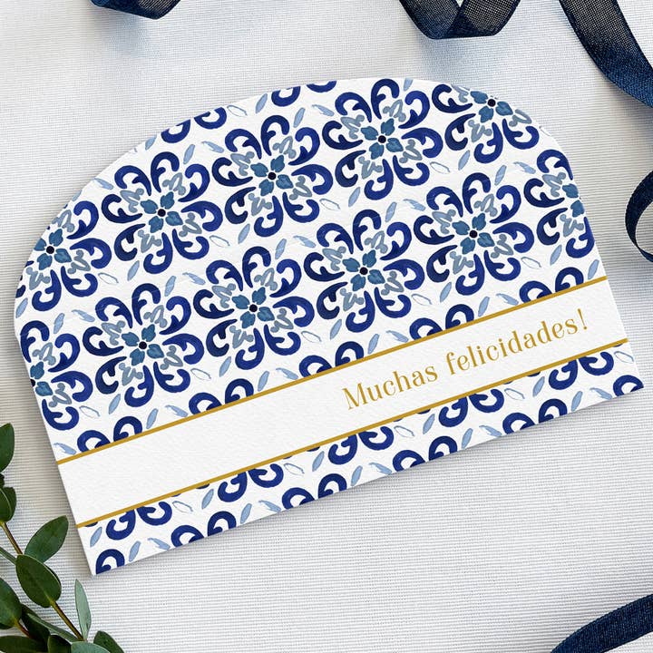 Muchas Felicidades Talavera Money Holder Envelope (Single) for wholesale by Crafty Paper Co.
