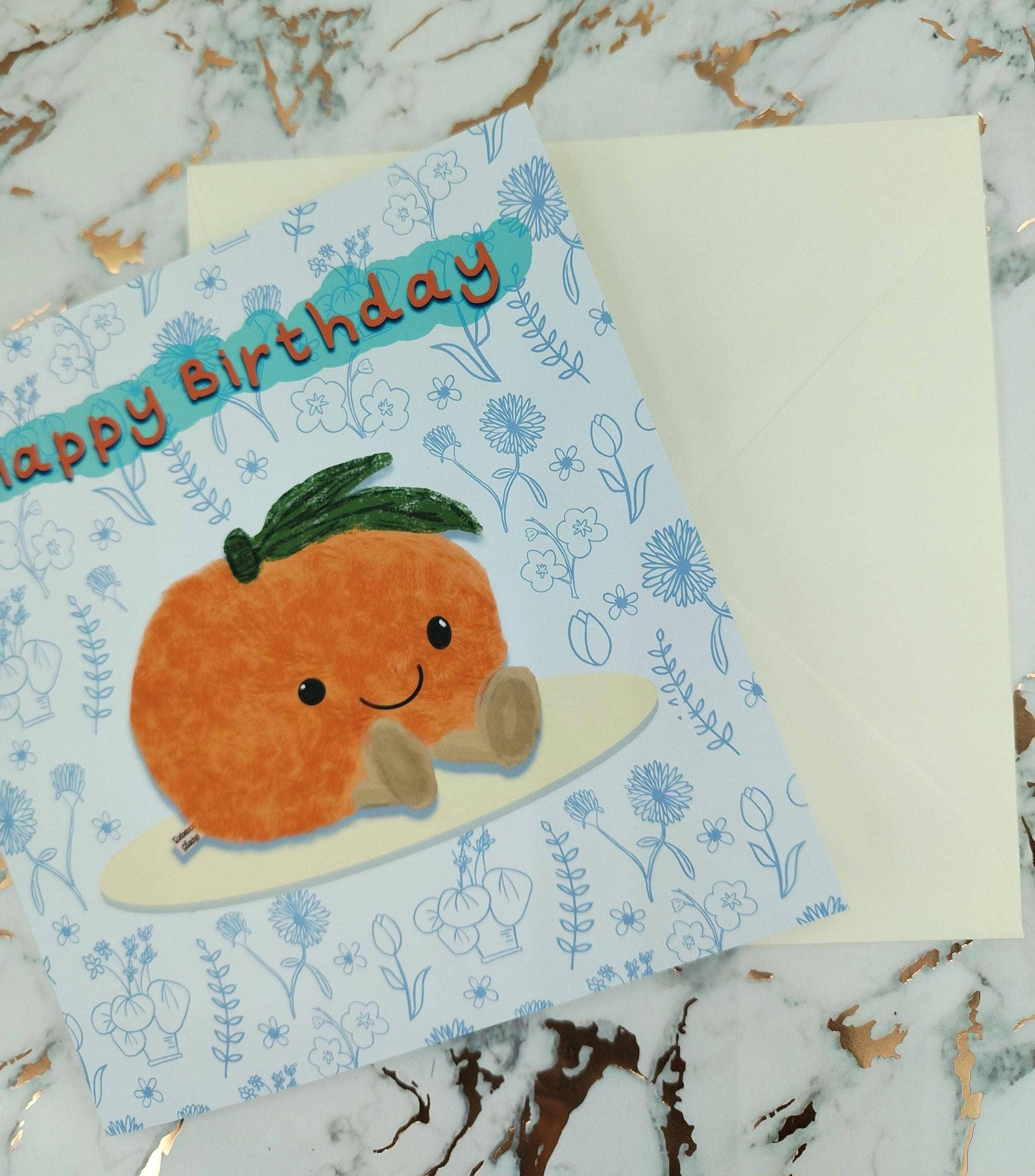 Rebecca Gladys – wholesale Birthday card – Clementine Birthday Card - Blank Inside Greeting Card2