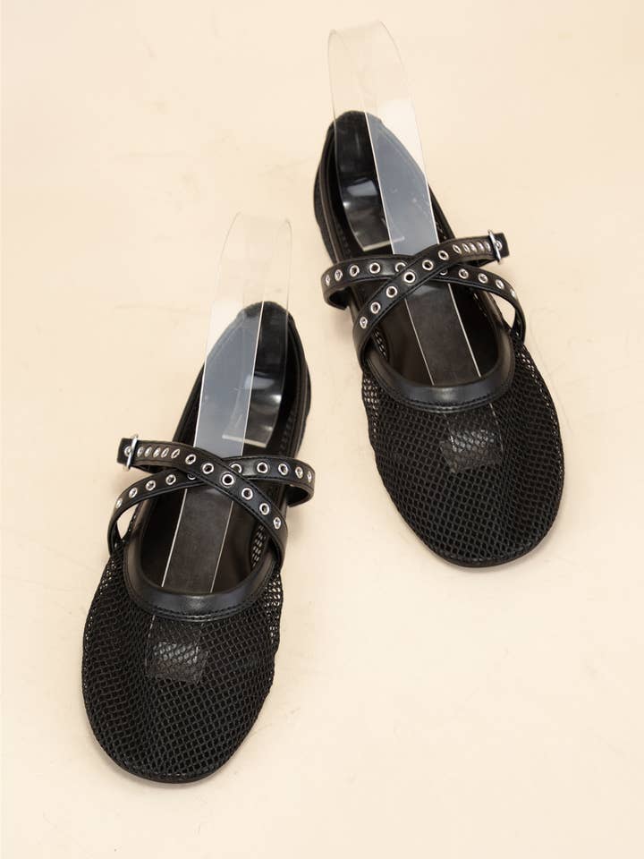 PEPPER MESH ÖVRE SNÖRHÅL KORSREM MARY JANE BALLERINASKOR för wholesale av CCOCCI