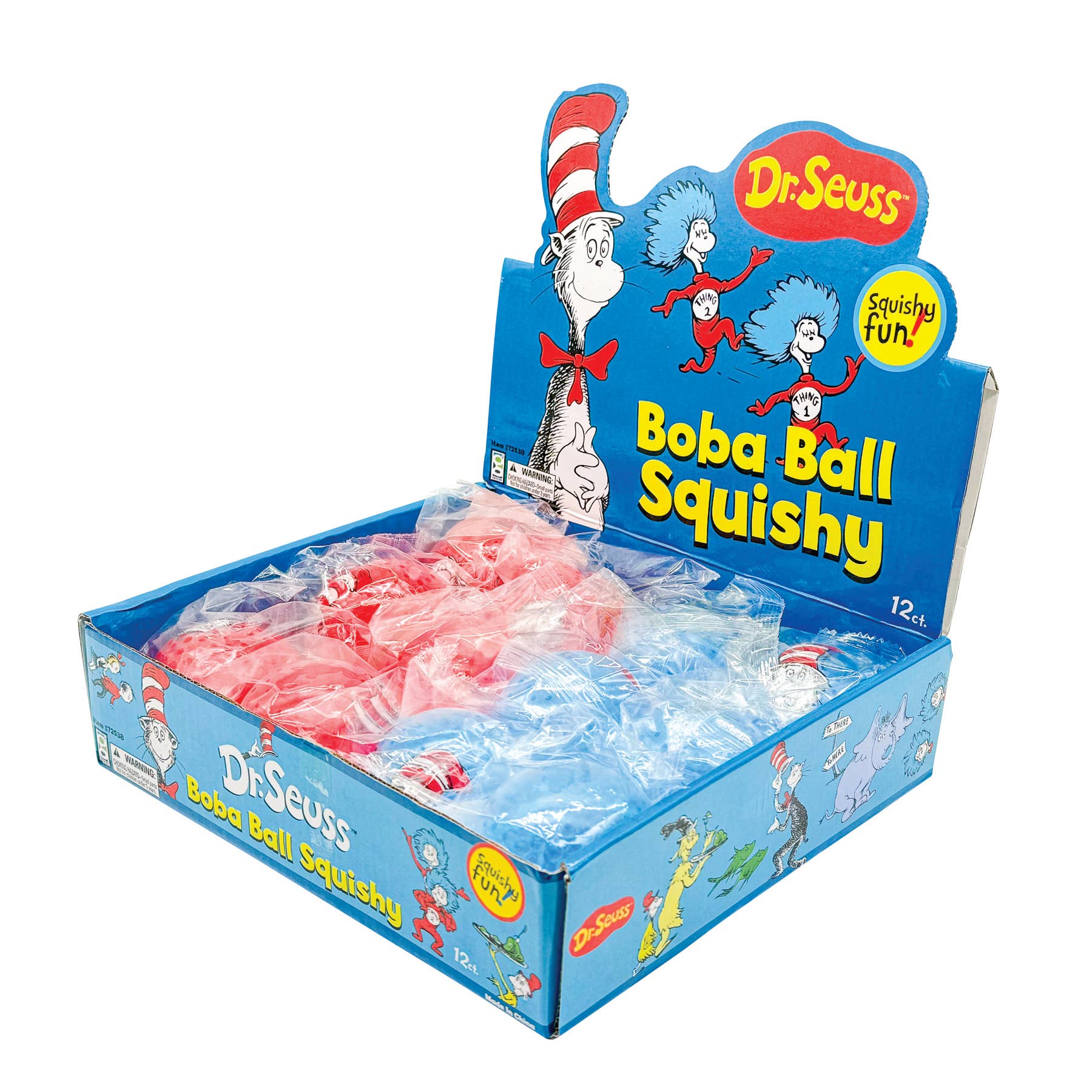 Geddes - Vendita all'ingrosso Giocattolo squishy - Bambini e neonati - DR SEUSS BOBA BALL SQUISH 12/DSP5