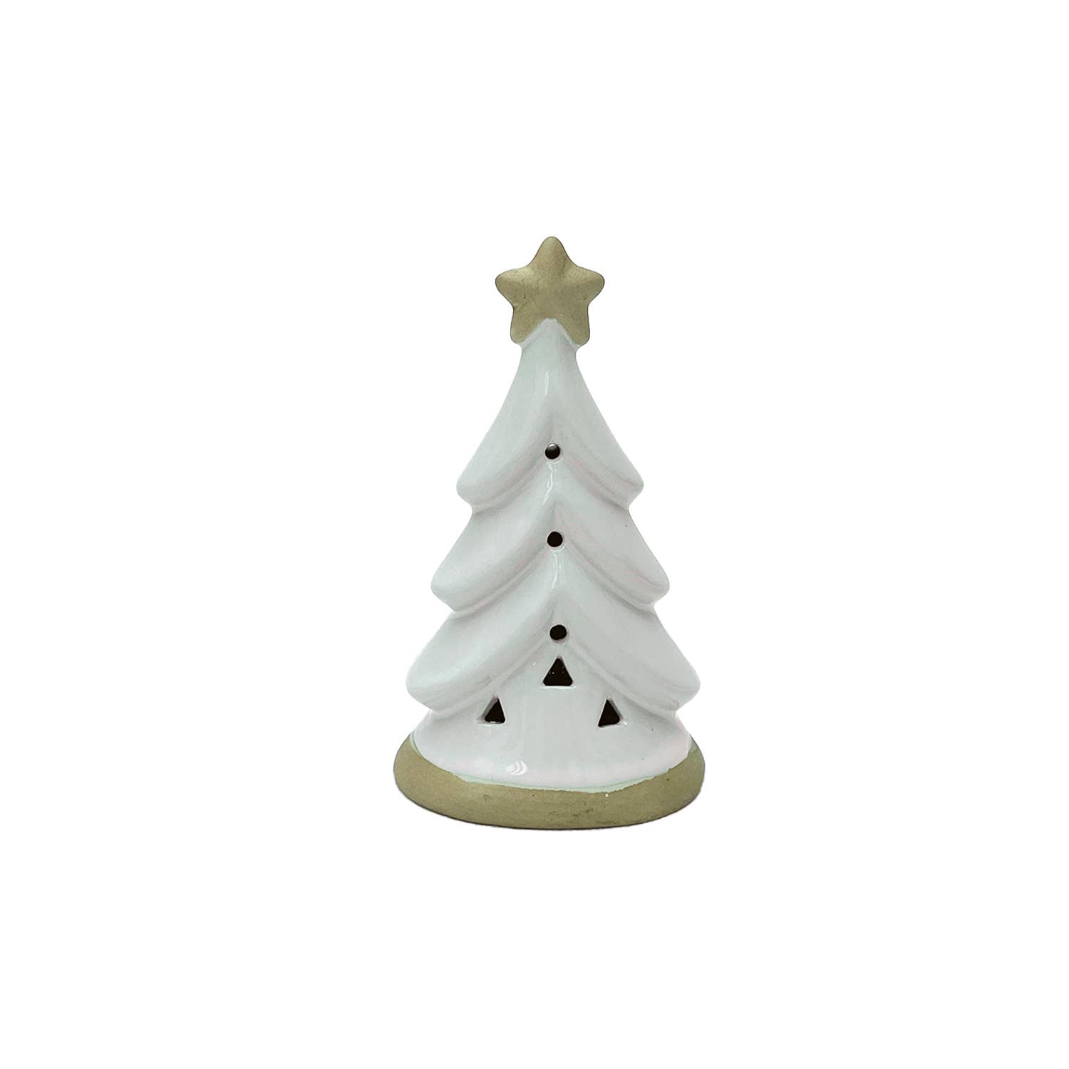 Opjet Paris – wholesale Christmas decoration – LED tree decoration white battery-operated L7.5 W4.8 H12.1cm