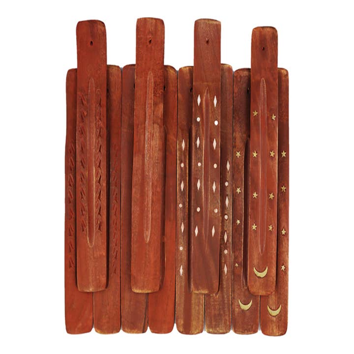 Designs by Deekay Inc. - Wholesale Incense Holder - Minimalist Wooden Incense Ash Catchers Set (19 in.)