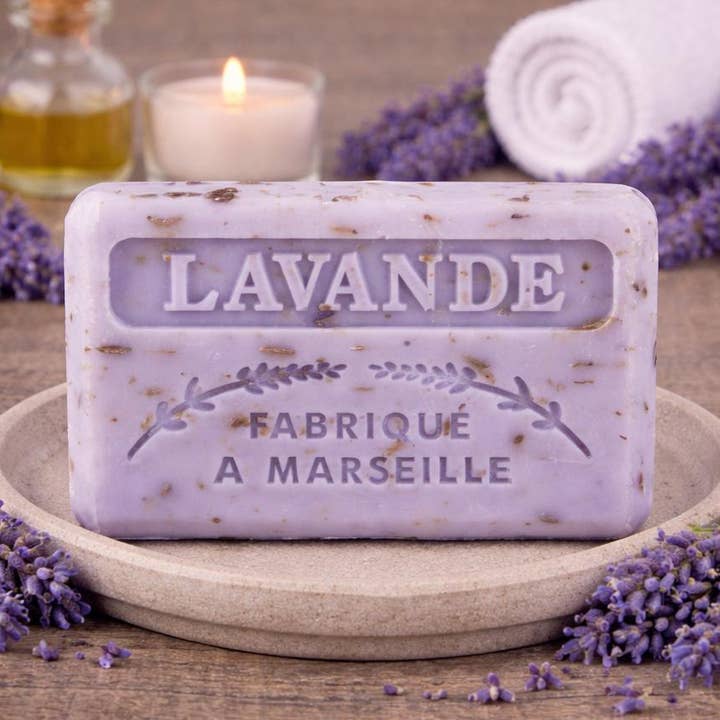 125 g Lavendelblüten Großhandelseife aus Frankreich für den Großhandel von French Soap Wholesale