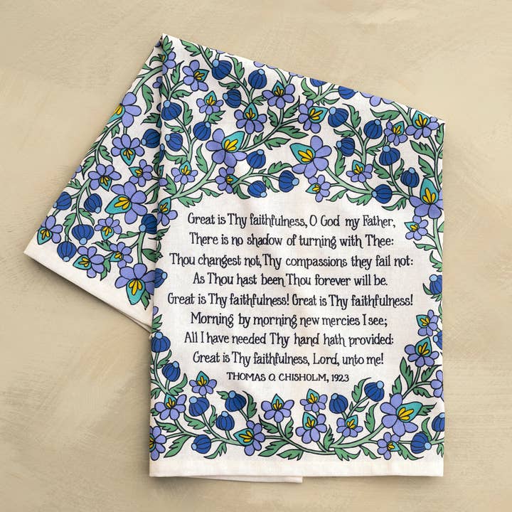 Grande è la Tua Fedeltà - A colori - Fiore blu per la vendita all'ingrosso da parte di Little Things Studio