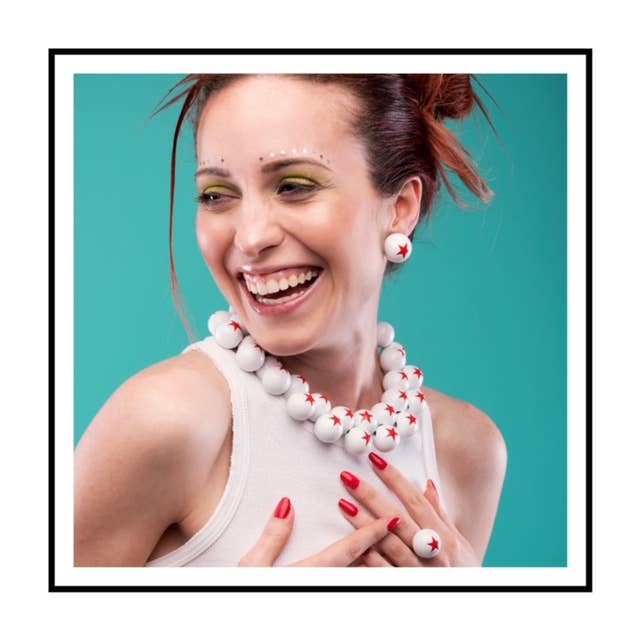 Mirta Accessori Moda - Vente Boucles d'oreilles à clip - Boucles d'oreilles à clip avec sphère en résine et étoile colorée au centre9