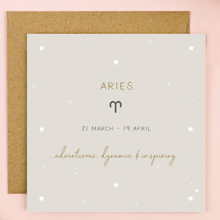 Aries: 21 March - 19 April for wholesale by Peony & Pangolin