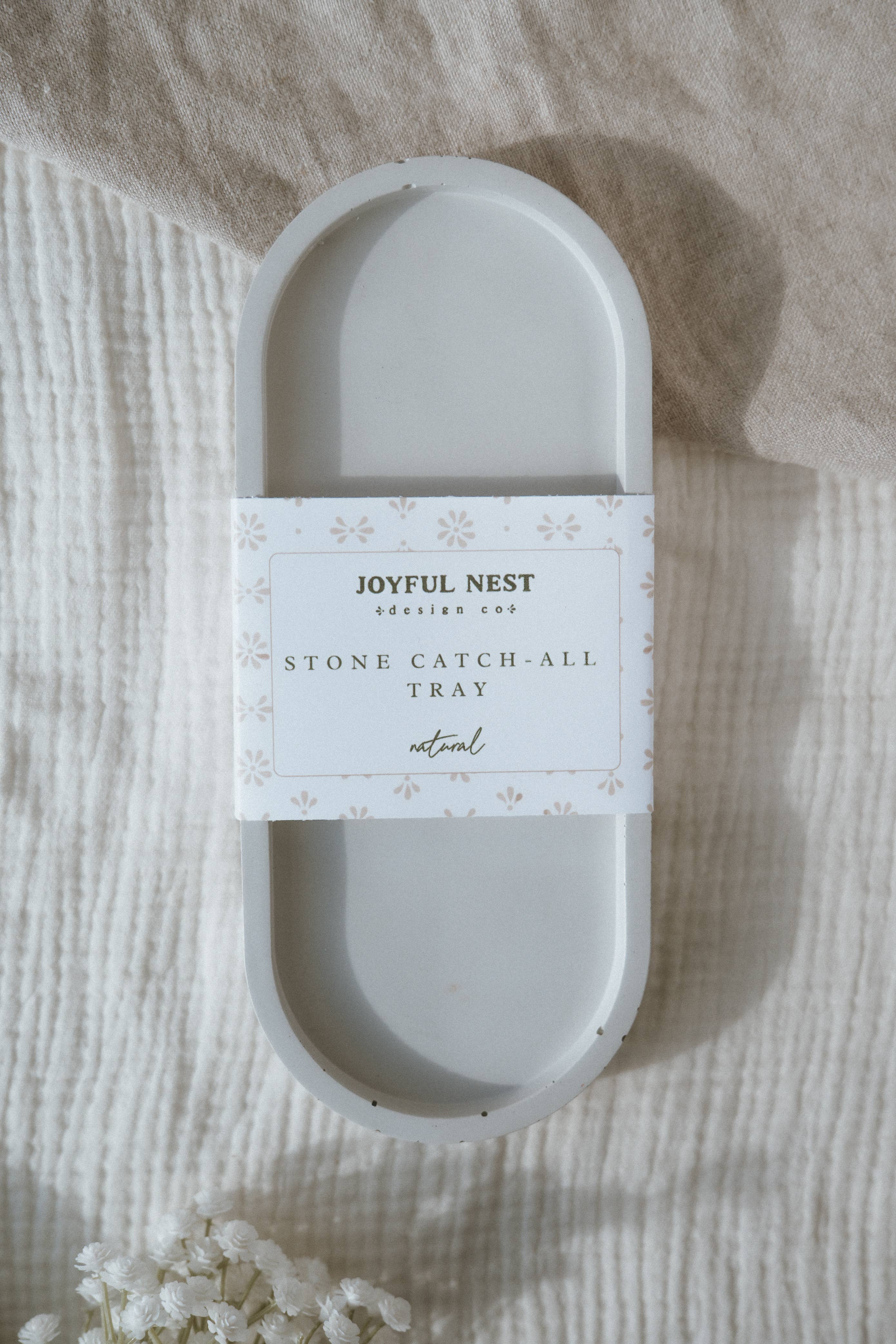 Joyful Nest Design Co. - Wholesale Decorative Tray - Decorative Tray | Oval Concrete Tray | Soap Bottle Tray 14