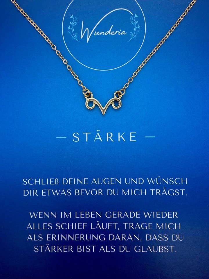 strength wish chain with positive message necklace faith for wholesale by Wunderia