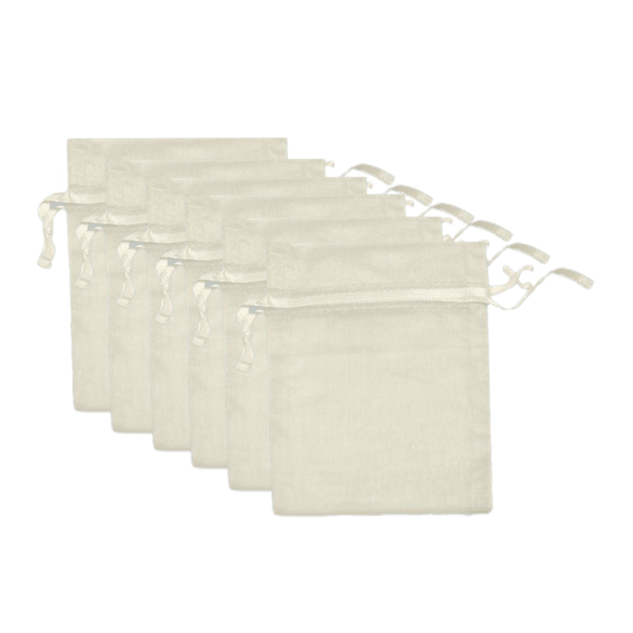 Angels Craft - Vendita all'ingrosso Buste regalo - Sacchetti in tessuto organza, 6 pezzi da circa 10x15 cm (6 colori disponibili)3