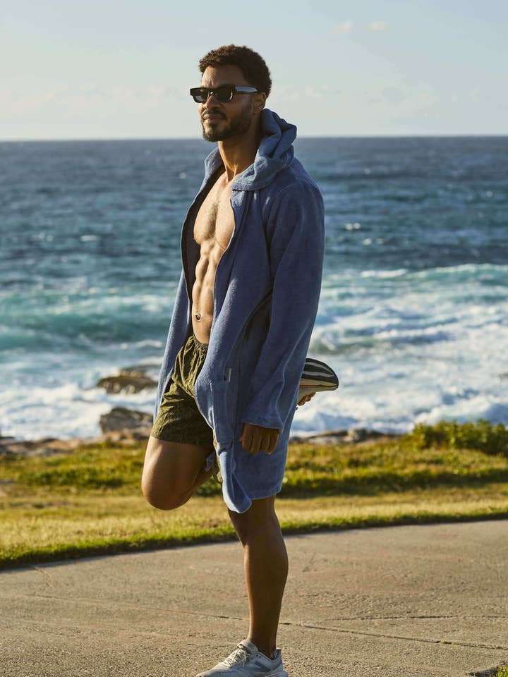 Deep Blue | Men Zip Towel for wholesale by Capimiri