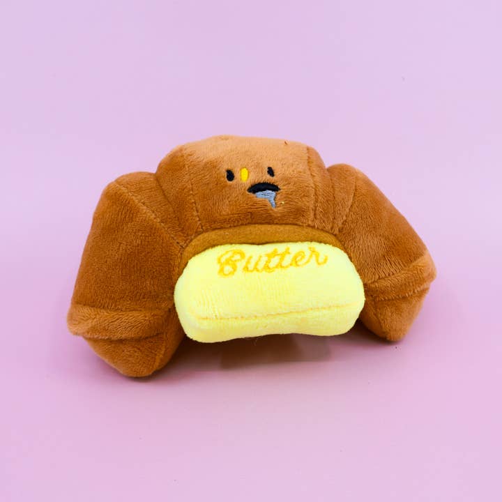 Pablo & Co. Boutique - Wholesale Pet squeaky toy – Dog - Croissant & Butter Dog Toy1