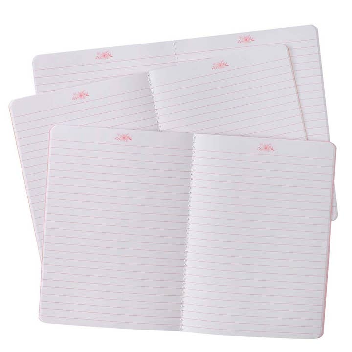 Christian Art Gifts - Wholesale Notebook - He Leads Me Pink Floral Large Notebook Set - Psalm 23:22