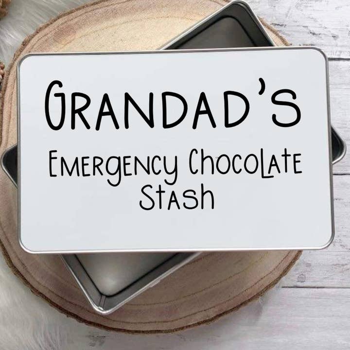Grandad's Emergency Chocolate Stash for wholesale by Totally Tins