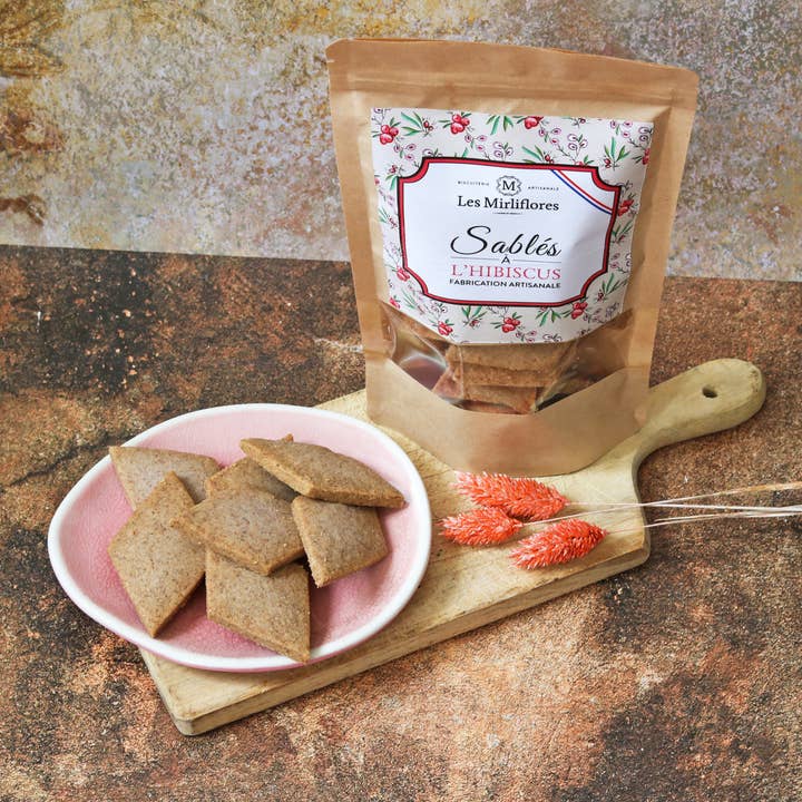 LES MIRLIFLORES - Wholesale Cookie - Hibiscus shortbread - 120gr1