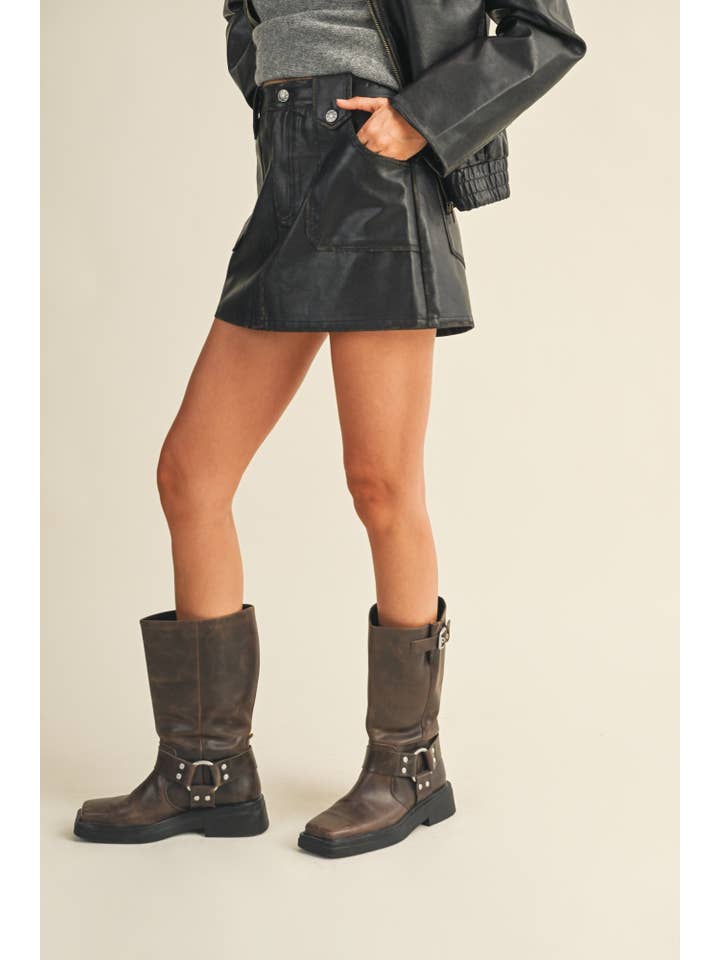 Mustard Seed - Wholesale Skirt - Women's - PATCH POCKET MINI SKIRT2