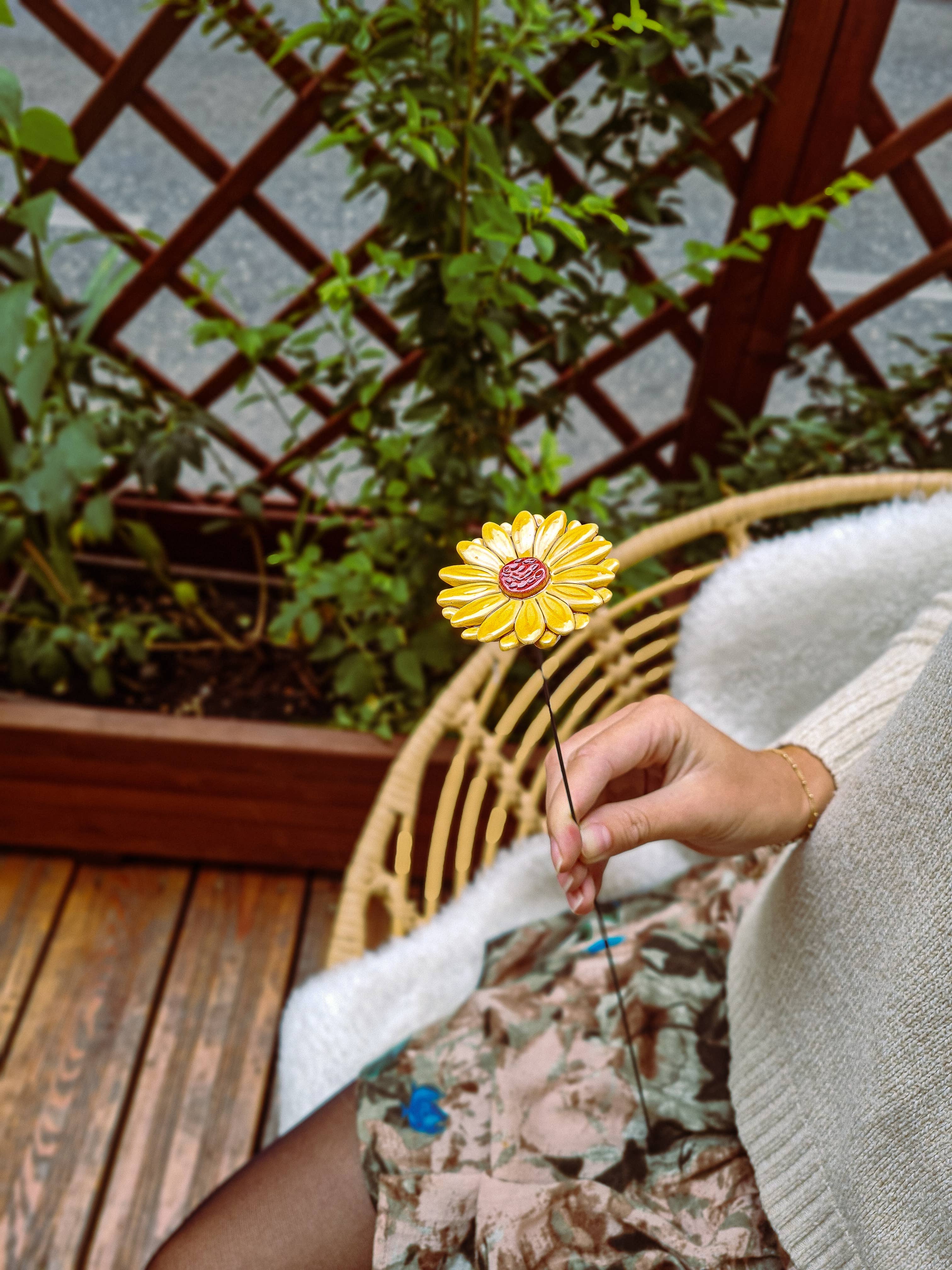 NaturoTheke – wholesale Artificial flowers – Gerbera diameter approx. 5 cm | 39 cm stem43