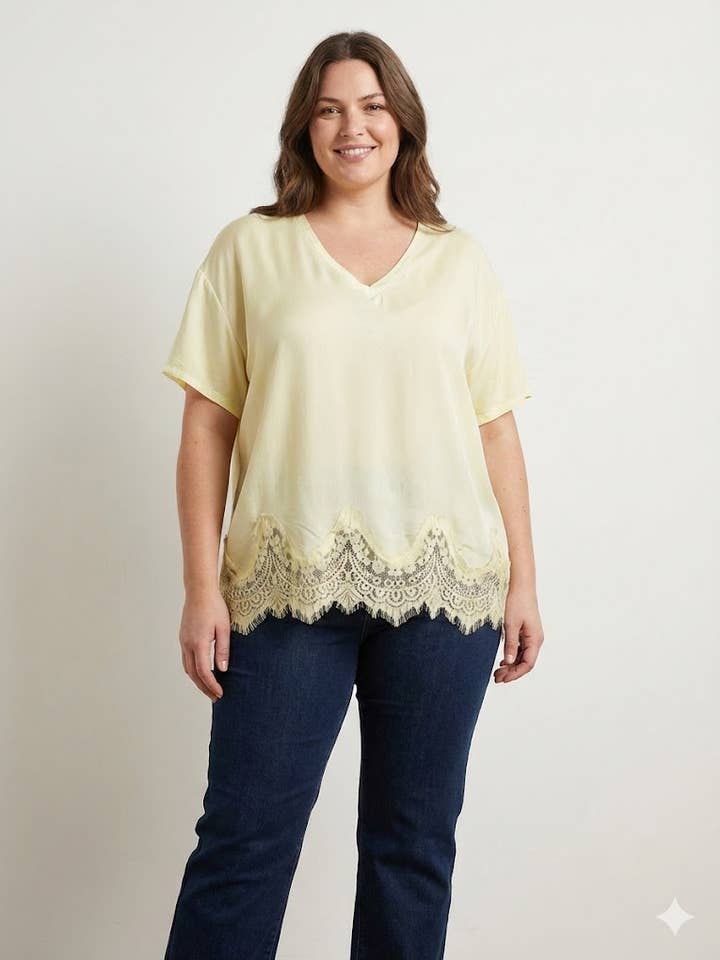 Plus Size - Elegant Satin Tunic for wholesale by C'MELODIE