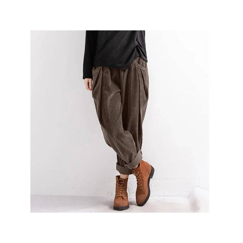 OceanusSwim - Wholesale Pants - Women's - Corduroy Casual Harem Pants3