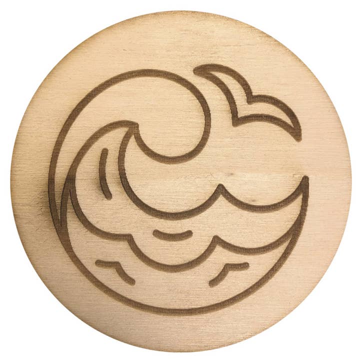 Stadtliebe® | Le dessous de plat en bois « Wave No. 3 » affine le laser pour la vente par Stadtliebe®