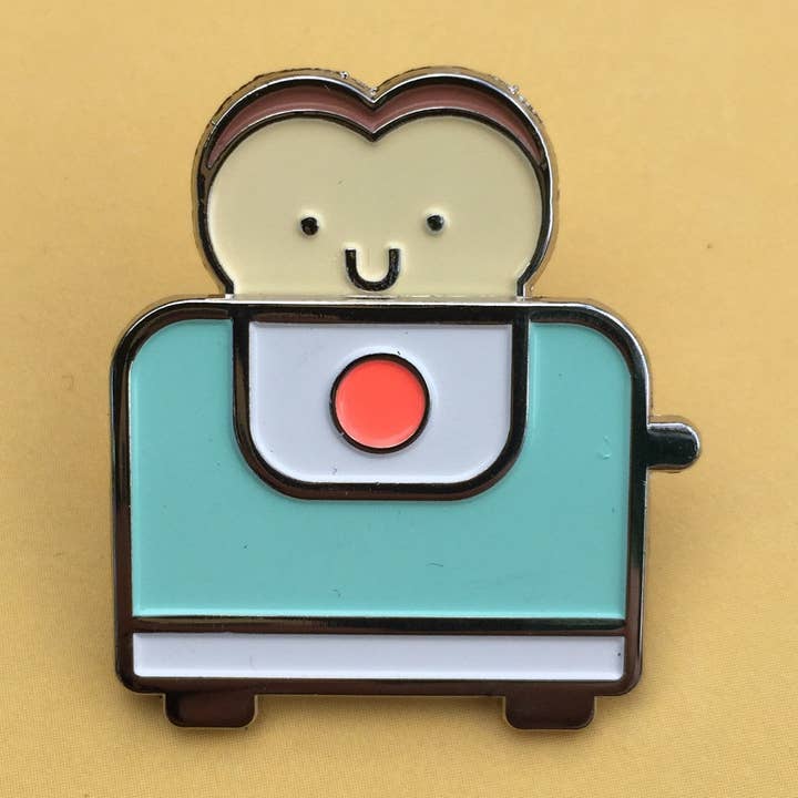 Épinglette en émail Toaster Buddy pour la vente par Craft MFG